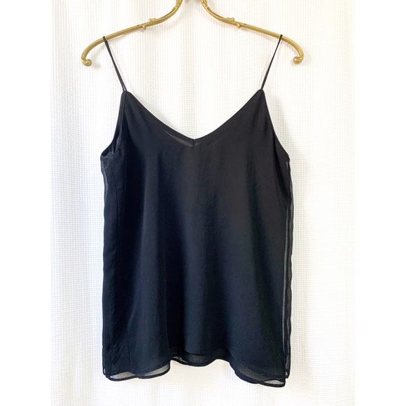🌸 Zara semi sheer black spaghetti strap camisole